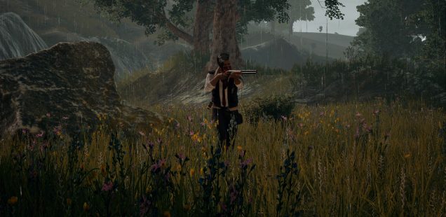 The rainy fields of PlayerUnknown's Battlegrounds